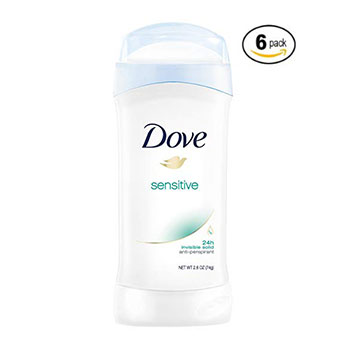 Best Antiperspirants for Sensitive Skin Dove Antiperspirant Deodorant for Sensitive Skin 6 pack
