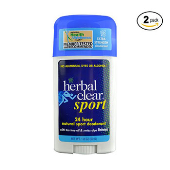 Best 24 Hour Deodorants Herbal Clear Sport 24 Hour Natural Sport Deodorant 2pack